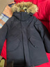 哈吉斯（HAZZYS）男裝PHIZ中長(cháng)款連帽羽絨服ASFZU0BDI09 藏青色NV 170/92A46 曬單實(shí)拍圖