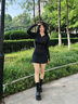 浪莎冰絲運(yùn)動(dòng)短裙女2025夏季新款網(wǎng)球A字裙防走光瑜伽速干高腰防曬裙 黑色 M 【推薦100-110斤】 曬單實(shí)拍圖