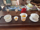 典躍冰種羊脂玉瓷茶具套裝高端大師手工白瓷蓋碗家用泡茶壺辦公室茶杯 6  和田玉瓷14入西施壺蓋碗茶道 曬單實(shí)拍圖