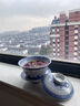 YMCY景德鎮陶瓷茶具老光明瓷廠(chǎng)80年代青花玲瓏三才蓋碗單個(gè)敬茶碗大號 大號容量(中國款龍芯) 175ml 曬單實(shí)拍圖