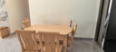 唐鹿全櫸木實(shí)木餐桌伸縮方圓兩用飯桌原木餐桌家用餐桌椅組合餐廳家具 一桌6椅（全櫸木） 138*86*78cm 曬單實(shí)拍圖