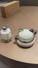 崢野可愛輕奢陶瓷紙巾盒創(chuàng)意客廳臥室茶幾抽紙盒帶蓋煙灰缸托盤套裝 招財貓?zhí)沾蔁熁腋住灸贪住?曬單實拍圖