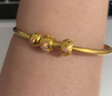 金至尊（3D-GOLD)錦繡金蓮黃金轉(zhuǎn)運(yùn)珠國潮硬足金吊墜路路通轉(zhuǎn)運(yùn)珠串珠定價 總重0.37克（配飾品禮盒） 曬單實(shí)拍圖