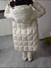 波司登（BOSIDENG）羽絨服鵝絨女長(cháng)款連帽新國標90絨商場(chǎng)同款寬松休閑外套 朔月米7288 2XL 180/100A 體重約140-150斤 曬單實(shí)拍圖