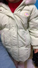 巴拉巴拉童裝兒童羽絨服女童冬裝甜美可愛連帽上衣厚款保暖戶外潮 黃綠41128-白鴨絨 130 充絨量120g 曬單實拍圖