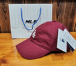 MLB棒球帽2023新款NY洋基隊男女同款帽子刺繡軟頂小標LA鴨舌帽ACP 大標酒紅B標 曬單實(shí)拍圖