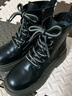 百麗（Belle）牛皮百搭馬丁靴女商場(chǎng)款休閑舒適短靴3NZ40DD4 黑色-絨里 38 (240mm) 曬單實(shí)拍圖