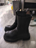 他她（TATA）厚底切爾西靴女款2024冬季 黑(鞋底藍) 37 曬單實(shí)拍圖