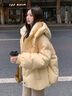 韓璐嬌（hanlujiao）羽絨棉服女冬季2025新款韓版寬松學(xué)生小個(gè)子短款加厚棉衣棉襖外套 黃色 M 【建議100-115斤】 曬單實(shí)拍圖