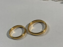 中國(guó)黃金（CHINA GOLD）黃金戒指足金999情侶結(jié)婚訂婚對(duì)戒實(shí)心固口生日七夕禮物送女友老 女戒【12圈口】約3.8g實(shí)心 曬單實(shí)拍圖