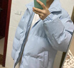 AWZ初中女生羽絨服女2025新款短款短版羽絨衣小個(gè)子學(xué)生韓系寬松加厚 藍色 80 S (80-100斤) 曬單實(shí)拍圖
