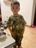 G.DUCKKIDS小黃鴨童裝兒童迷彩服套裝春秋裝男童演出服學生軍訓運動服三件套 沙漠迷彩三件套 90 建議1~2歲【 80-90cm】cm 曬單實拍圖