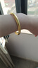 周大生黃金手鐲足金古法蓮花心經(jīng)手鐲素圈寬版送老婆送媽媽生日七夕禮物 金重約30.2g 56# 曬單實拍圖
