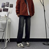 加長版牛仔褲男款瘦高個子190長褲寬松185褲子春秋季110-115CM 【加絨】黑色褲長110CM XL 曬單實拍圖