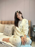 孕尚月子服春秋產(chǎn)后純棉紗布透氣圓領(lǐng)哺乳睡衣睡褲女喂奶孕婦裝家居服 米色 L 曬單實(shí)拍圖