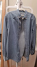 FULL MONTY【水洗牛仔】襯衫男士長(cháng)袖藍色寬松高級感襯衣外套休閑春秋季 中藍色2917 M 曬單實(shí)拍圖