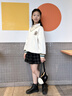 小豬彼特女童秋裝套裝2025新款秋冬款初中生裙子春秋學(xué)院風(fēng)兒童冬季jk制服 4948米白+4066黑色【上衣加絨】 150 cm 曬單實(shí)拍圖