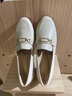 Clarks其樂Routee25 Charm女鞋新款金屬扣羊皮優(yōu)雅通勤樂福單鞋 白色 261825604 38 曬單實(shí)拍圖