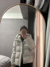 美力城【檀健次同款】短款羽絨服女裝外套90%鵝絨暖天鵝時(shí)尚輕暖泡芙 流光銀 XS [建議45kg-】 曬單實(shí)拍圖