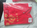 鵬優(yōu)嬰兒連體衣純棉無骨大紅色寶寶哈衣爬服滿月百天衣服新生兒春秋薄 歲歲平安帶護(hù)手款 59cm 曬單實(shí)拍圖