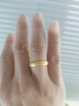 仁戀 仁戀古法黃金戒指男士一對戒磨砂素圈足金結(jié)婚情侶999硬金傳承 22號約3.0g 曬單實拍圖