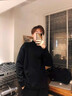 真維斯（JEANSWEST）雙面德絨打底衫男秋冬季長(cháng)袖t恤男保暖內搭上衣加絨半高領(lǐng)秋衣男 高領(lǐng) 黑色 純色 XL 曬單實(shí)拍圖