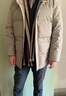 PORTS寶姿男裝秋冬連帽中長(cháng)款保暖磁扣口袋白鵝絨羽絨服 卡其色 L 曬單實(shí)拍圖