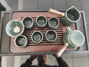 哥窯功夫茶具套裝家用客廳辦公會(huì)客窯變?nèi)帐絺?cè)把泡茶壺現(xiàn)在簡(jiǎn)約茶杯整套可開(kāi)片 10頭哥窯(側(cè)把-木)+不倒杯+長(zhǎng)琴黑 曬單實(shí)拍圖