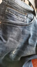 太平鳥(niǎo)男裝牛仔褲夏男生長(cháng)褲運動(dòng)休閑潮牌牛仔復古丹寧風(fēng) 牛仔藍色第一批（合體錐型） 35 曬單實(shí)拍圖