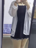 DAVEY MODE2025新款無(wú)袖吊帶連衣裙女中長(cháng)款夏季抹胸顯瘦碎花小清新小香風(fēng) 純黑色 M :80-95斤 曬單實(shí)拍圖