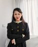 巧丂連衣裙女士長(zhǎng)袖法式赫本小香風(fēng)氣質(zhì)小個(gè)子打底秋季新款高腰顯瘦 赫本連衣裙【黑】 L （建議110-120斤） 曬單實(shí)拍圖