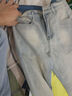 冰隱牛仔褲男秋季2025新款九分淺色修身韓版小腳潮流破洞褲子男秋冬 535牛仔 29 曬單實(shí)拍圖