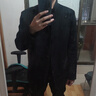安東尼奧【桑蠶絲+綿羊毛】夾棉加厚保暖毛呢大衣男秋冬立領(lǐng)通勤羊毛外套 黑色 M 48(170/88A) 曬單實(shí)拍圖