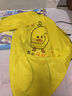 卡通兒童剃頭布圍布寶寶理發(fā)罩衣不粘發(fā)防靜電剃頭圍裙剪發(fā)布家用 黃色小鴨0-4歲有袖75*75cm 曬單實(shí)拍圖