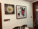 良木紫氣東來(lái)餐廳裝飾畫(huà)葡萄飯廳餐桌背景墻掛畫(huà)新中式玄關(guān)斗方壁畫(huà) A-紫氣東來(lái)-雅致紅木框 70*70CM 曬單實(shí)拍圖