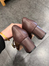 他她（TATA）粗跟瑪麗珍鞋女鞋高跟鞋女2025夏季新款皮鞋單鞋女XGM01AQ5 棕色 35 曬單實(shí)拍圖