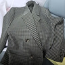 哥弟真的好（GIRDEAR）女裝復古雙排扣寬松格紋西裝西服女A400715 綠格 L (4碼) 曬單實(shí)拍圖