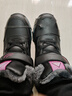 足力健艾爸爸老人鞋女冬季媽媽鞋中老年健步鞋加絨加厚保暖棉鞋皮面防水雪地靴 9705黑玫紅女款 38 曬單實(shí)拍圖