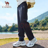 駱駝（CAMEL）加絨直筒長(cháng)褲男裝防潑水梭織運動(dòng)褲 C14CAYL6633A 幻影黑 XXXL 曬單實(shí)拍圖