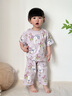 童戀初心嬰兒夏季薄款套裝純棉短袖七分褲男女童寶寶衣服春夏裝兒童家居服 【夏季短袖七分褲】百合花園 90 曬單實(shí)拍圖