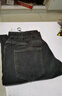 頂峰保羅（Dingfengbaoluo）美式牛仔褲男生冬季加絨直筒褲子寬松休閑闊腿長(cháng)褲DFK24黑灰2XL 曬單實(shí)拍圖