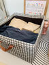 友納6個(gè)裝千鳥(niǎo)格衣服收納箱家用衣柜分層整理盒裝衣服褲子折疊儲物柜 【中號】30*24*17 拍一發(fā)六【到手六件】 曬單實(shí)拍圖
