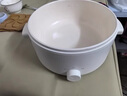 電煮鍋家用電鍋一體多功能鍋小電鍋煎炒蒸煮電炒鍋煮火鍋 3L 陶白色+蒸格 曬單實(shí)拍圖
