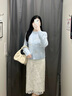 法曼萱（FAMANXUAN）【MIU系】小雛菊刺繡羊毛針織開衫毛衣女2025春新款氣質(zhì)時尚上衣 花楹藍(lán)（開衫） S 160/84A/S 曬單實拍圖