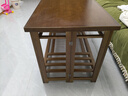 木馬人烤火桌家用新款飯桌折疊長(cháng)方形烤火架簡(jiǎn)易冬季炕桌取暖茶幾餐桌子 【特價(jià)無(wú)贈品】120胡桃色 （加厚純竹 可折疊） 曬單實(shí)拍圖