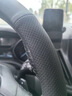 適用奔馳方向盤套c260 e300L GLC GLB CE級 GLA GLE A200真皮超薄 超薄款圓形【左右打孔】帶標(biāo) 曬單實(shí)拍圖