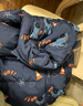鴨鴨兒童羽絨服男童2024冬季新款保暖連帽中小童寶寶中長(cháng)款外套YX 藍色 130 曬單實(shí)拍圖