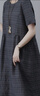 衣典零一（LEDIALYI）2025夏季女裝新款休閑氣質(zhì)寬松顯瘦遮肚中年連衣裙小個子裙子夏天 灰色 M （建議90-115斤） 曬單實拍圖