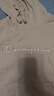 Champion冠軍連帽衛(wèi)衣女秋季新款刺繡logo加絨上衣校園風(fēng)潮牌 淺卡其色 M  曬單實(shí)拍圖