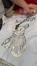 BOY JUNIOR夏季潮牌短袖男女兒童裝時(shí)尚 燙金小熊印花休閑T恤K01140 白色 120 曬單實(shí)拍圖
